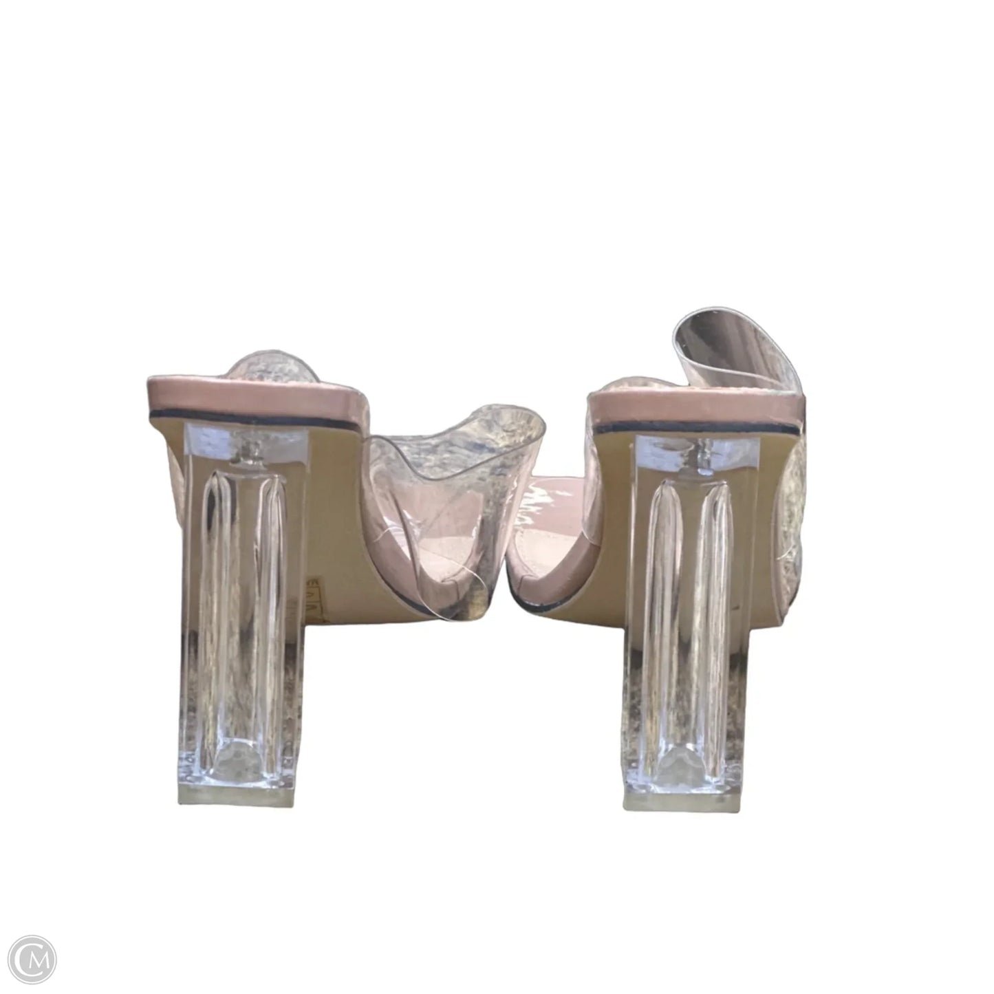 Sandals Heels Block By Cmf In Clear, Size: 8.5