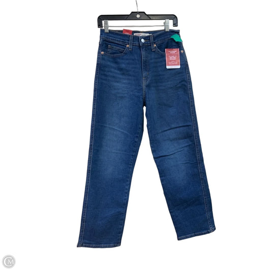 Jeans Straight By Levis Signature In Blue Denim, Size: 4