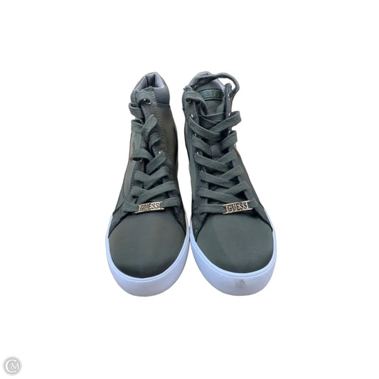Shoes Heels Platform By Guess In Green, Size: 11
