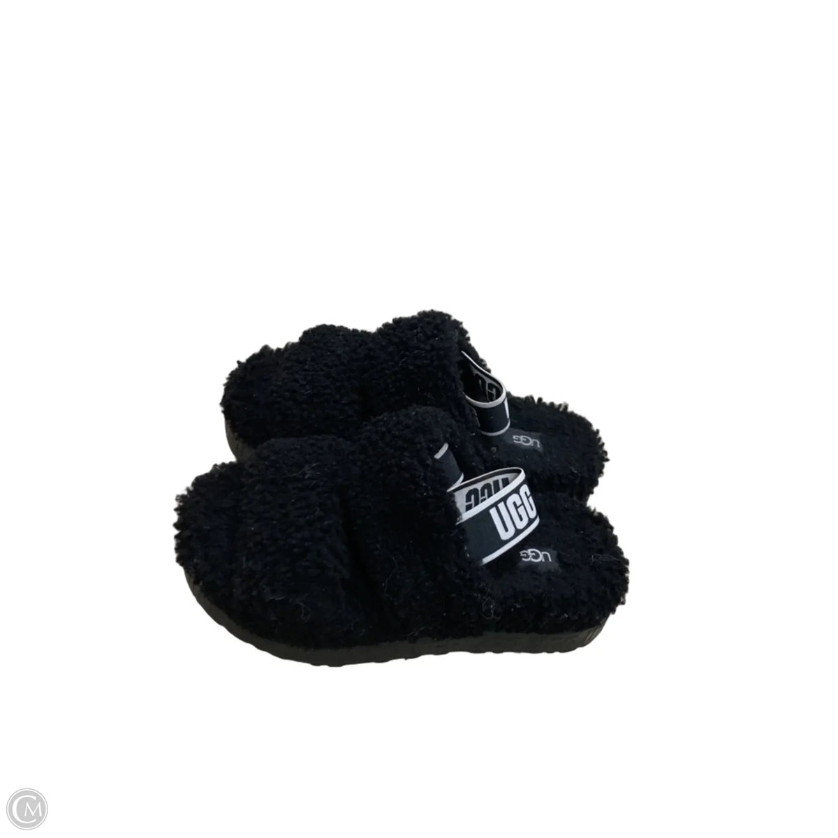 Slippers Designer By Ugg In Black, Size: 6