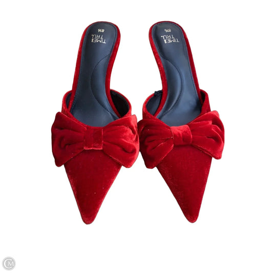 Shoes Heels Kitten By Time And Tru In Red, Size: 8.5