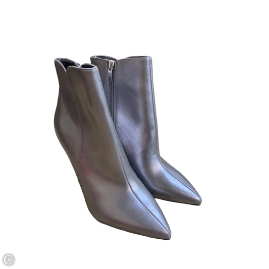 Boots Ankle Heels By Nine West In Silver, Size: 8