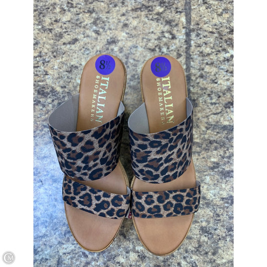 Shoes Heels Wedge By Italian Shoemakers In Animal Print, Size: 8