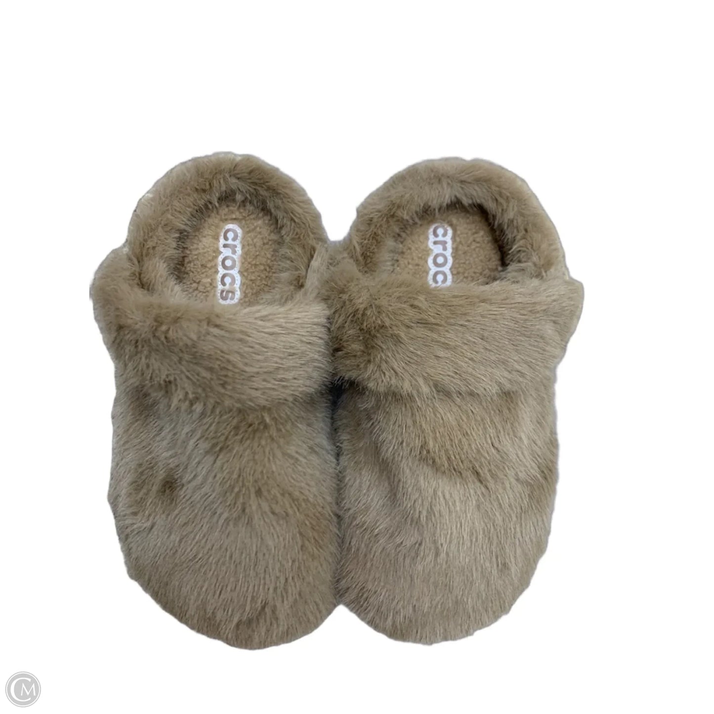 Shoes Flats By Crocs In Brown, Size: 7