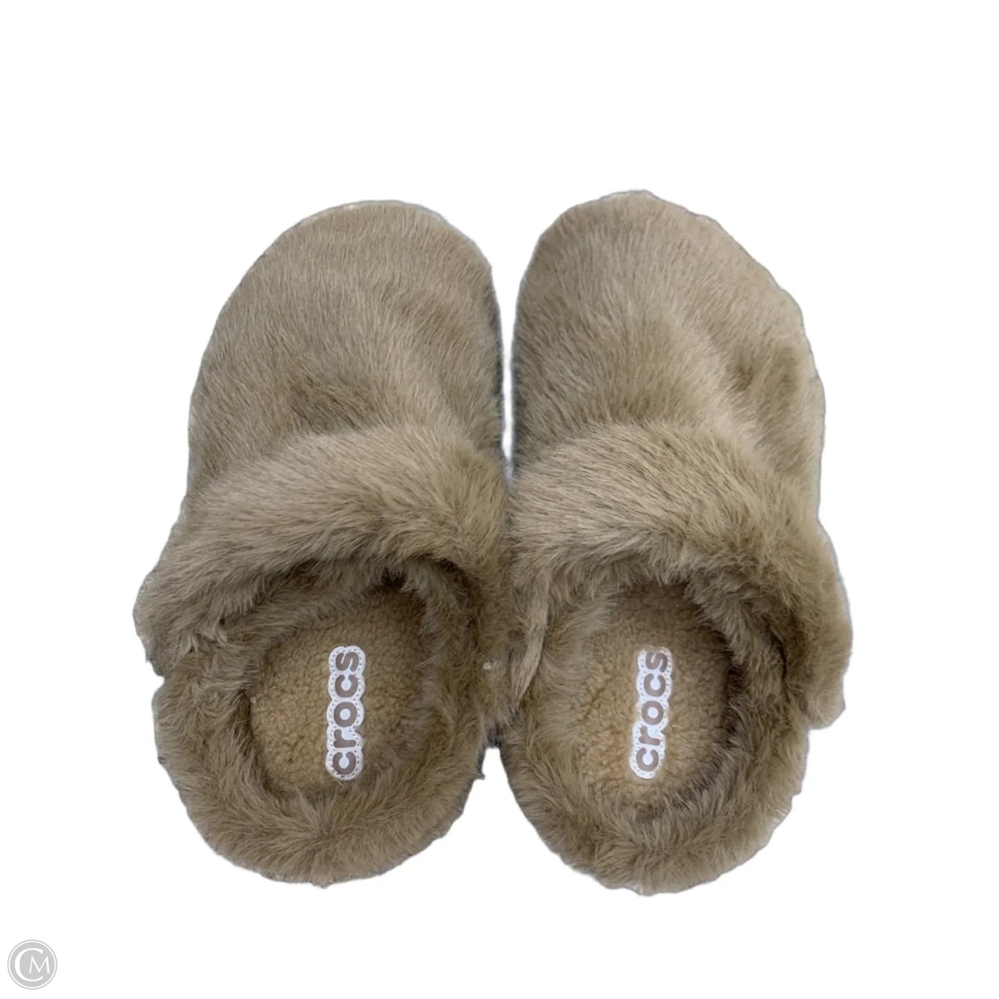 Shoes Flats By Crocs In Brown, Size: 7