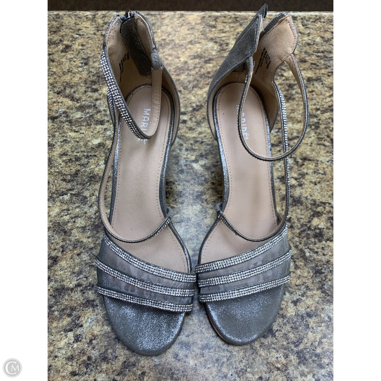 Sandals Flats By Fashion Nova In Blue Denim, Size: 9.5