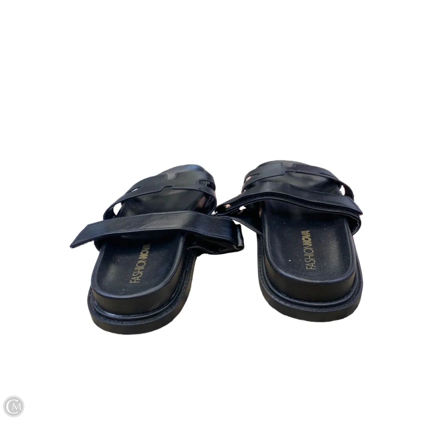Sandals Flats By Fashion Nova In Black, Size: 9