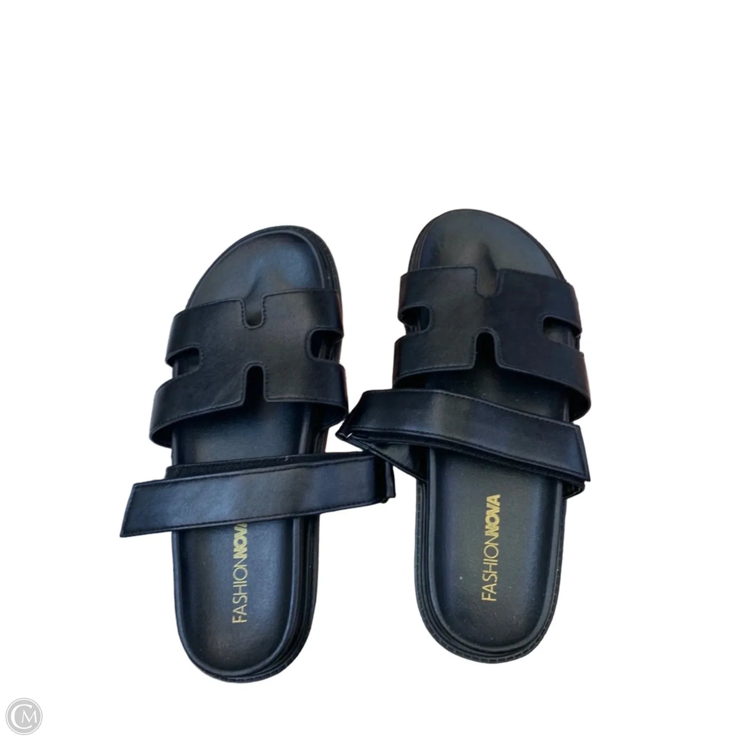 Sandals Flats By Fashion Nova In Black, Size: 9