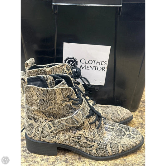 Boots Combat By Express In Snakeskin Print, Size: 8