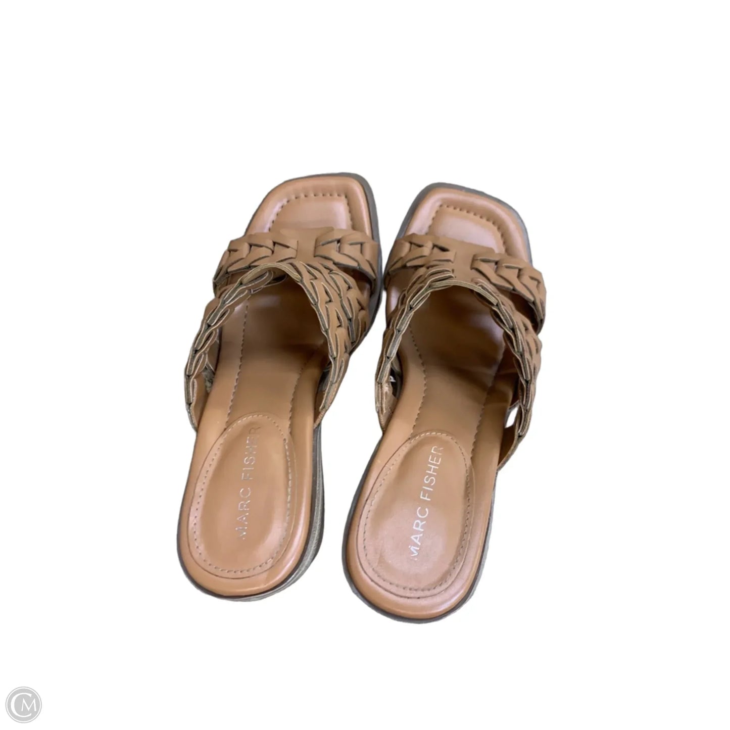 Sandals Heels Block By Marc Fisher In Tan, Size: 6.5