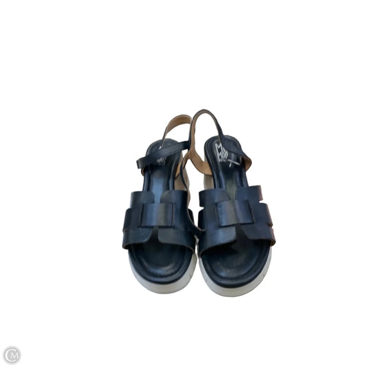 Sandals Heels Wedge By Cmf In Black, Size: 8