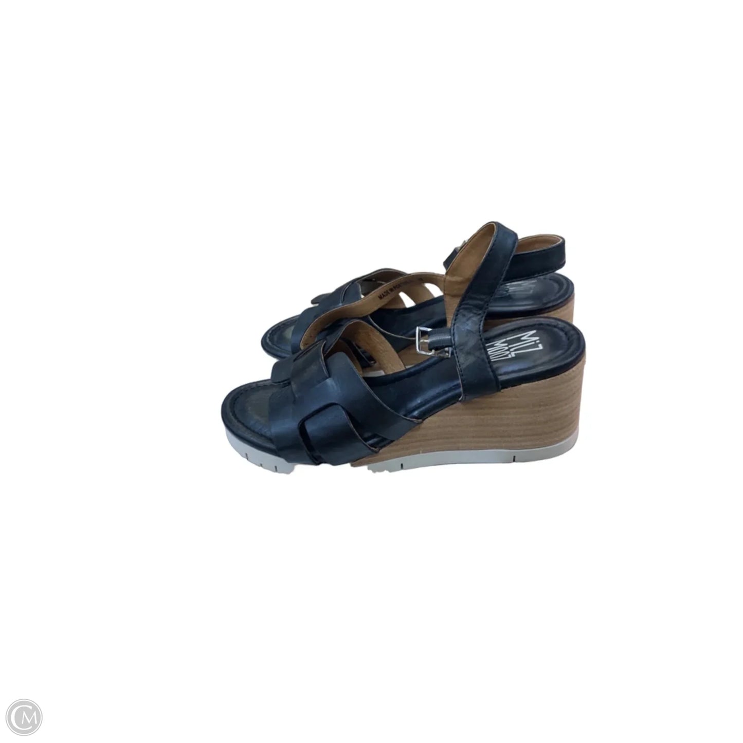 Sandals Heels Wedge By Cmf In Black, Size: 8