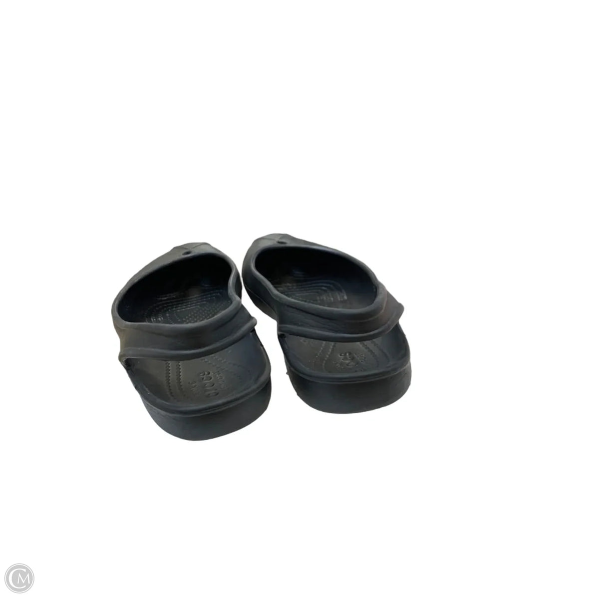 Shoes Flats By Crocs In Black, Size: 8