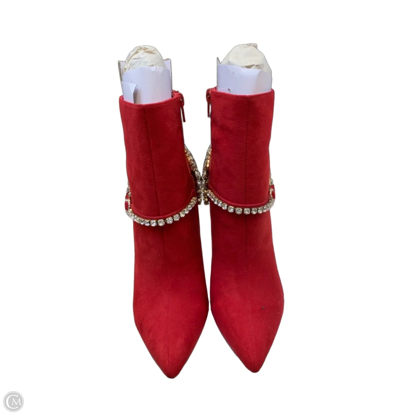 Boots Ankle Heels By Shoedazzle In Red, Size: 9