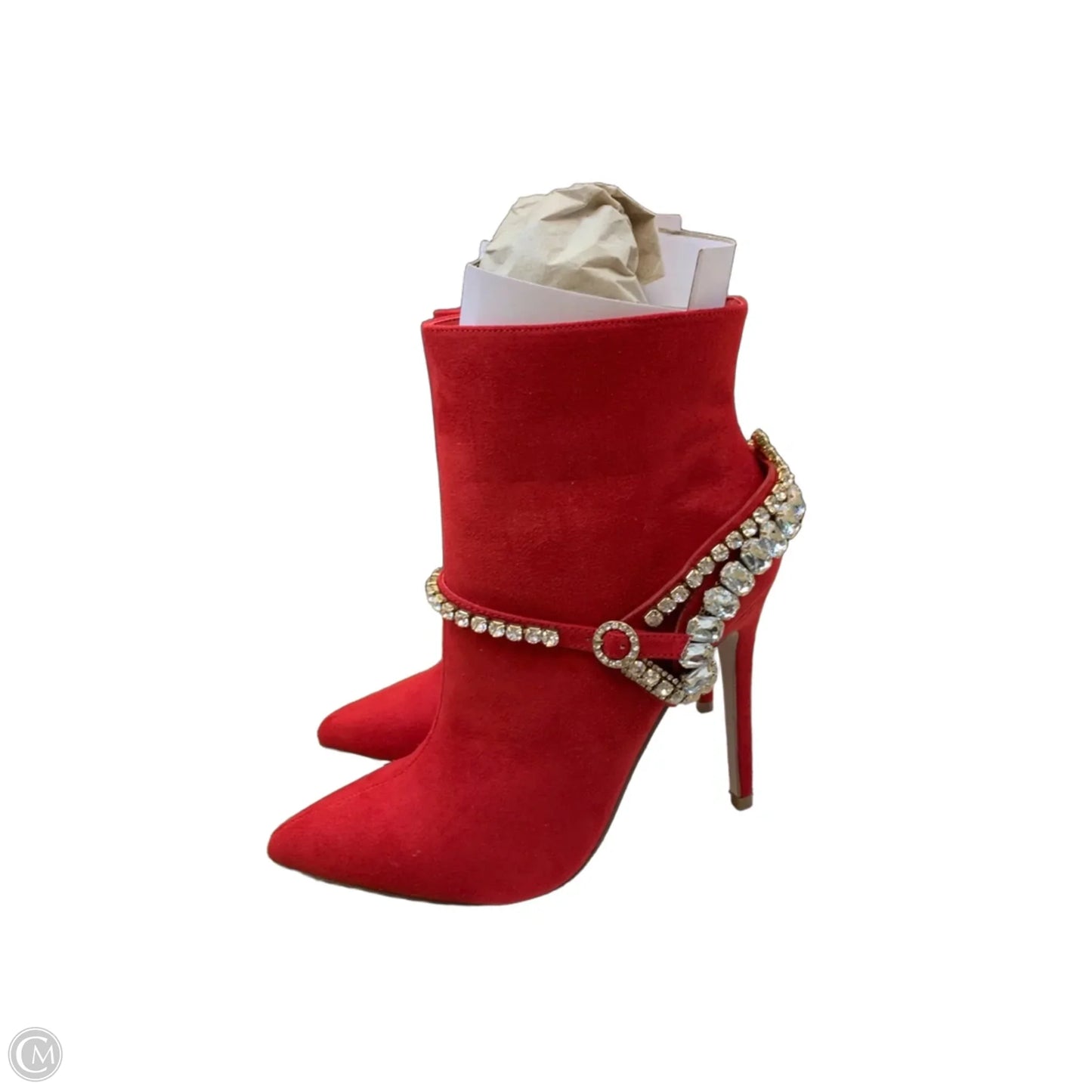 Boots Ankle Heels By Shoedazzle In Red, Size: 9