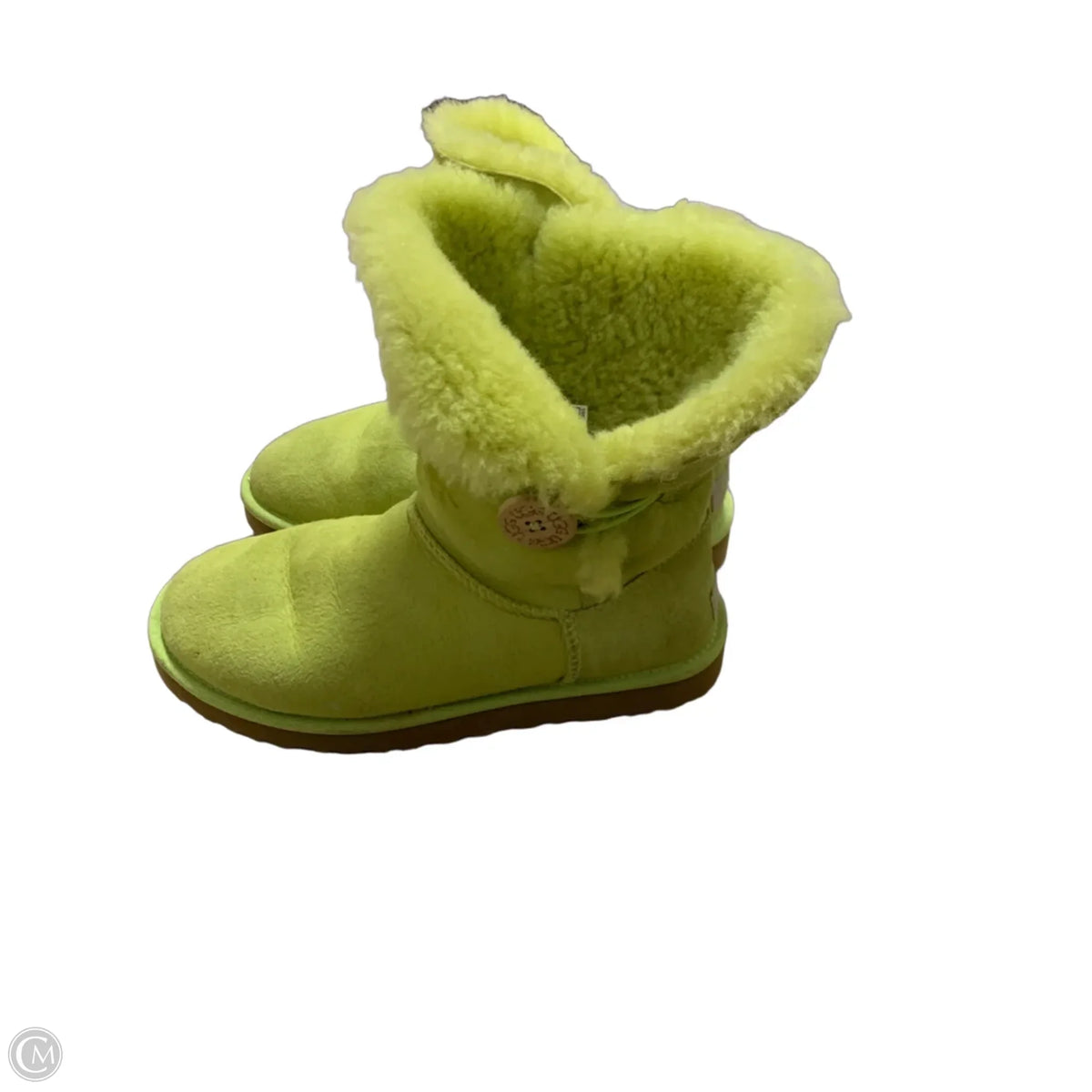 Boots Designer By Ugg In Chartreuse, Size: 8
