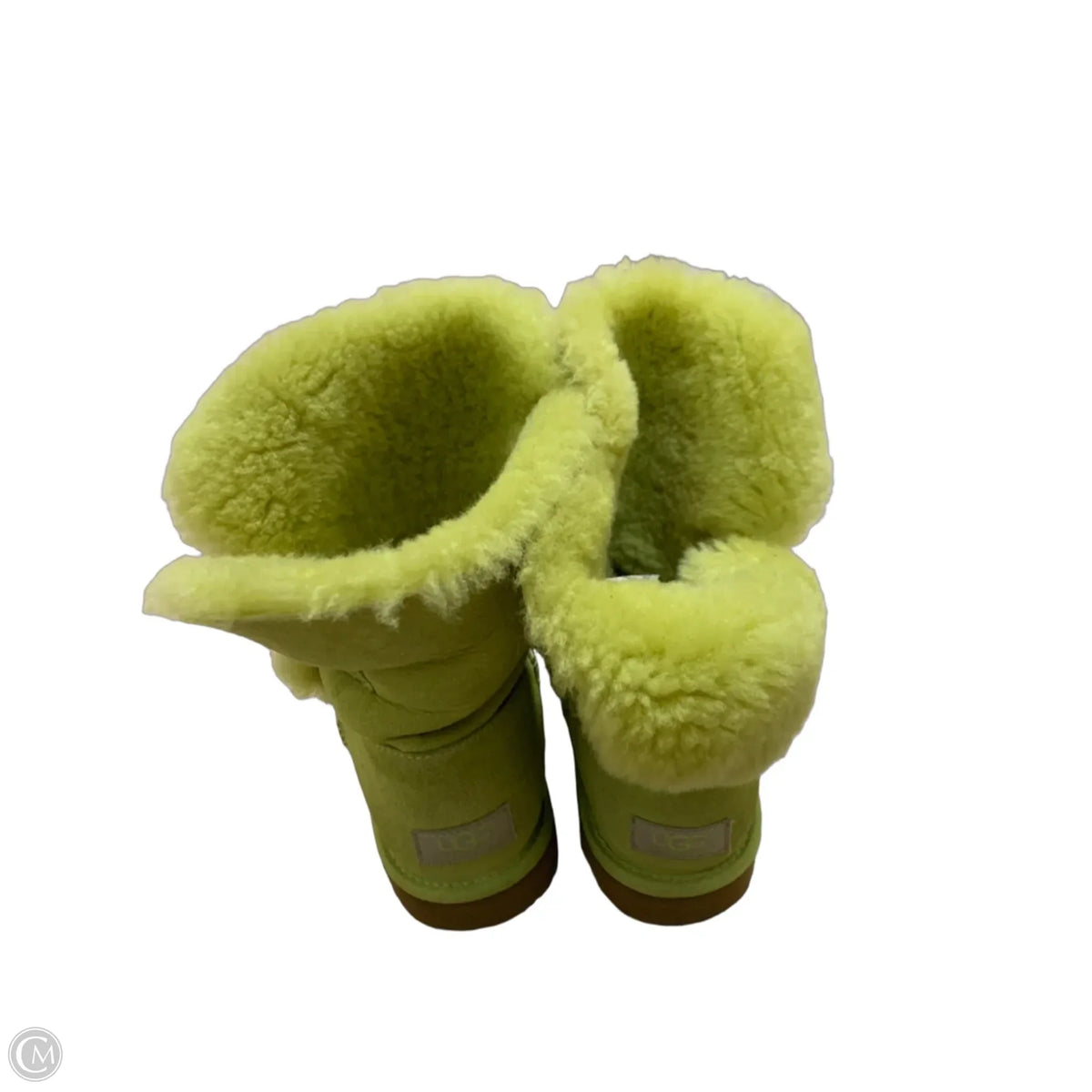 Boots Designer By Ugg In Chartreuse, Size: 8