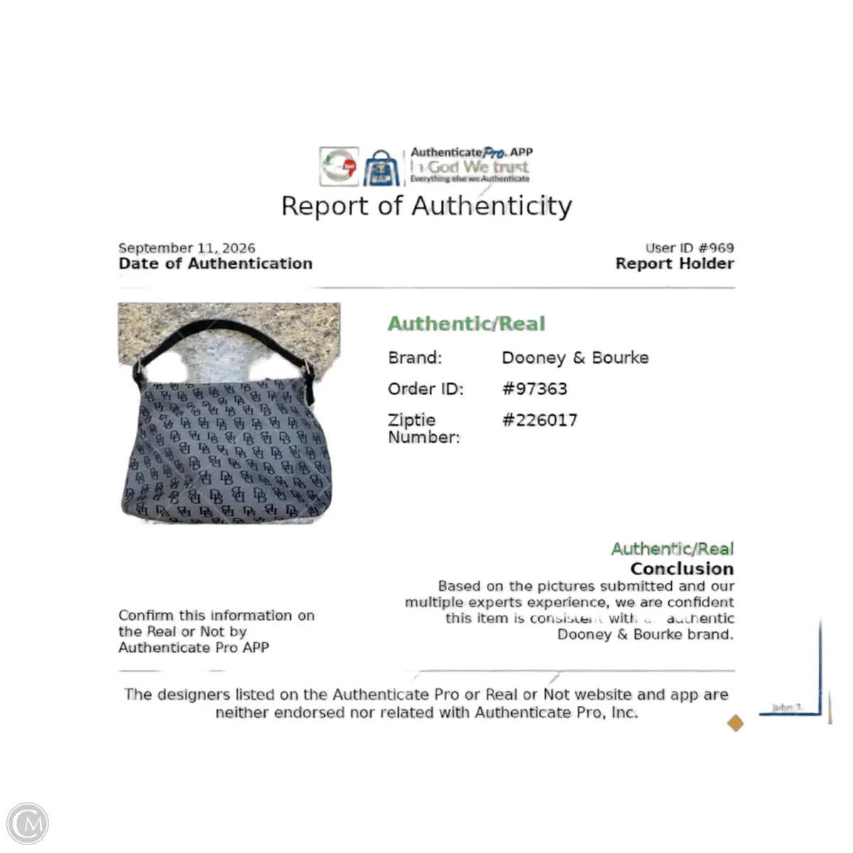 Handbag Designer By Dooney And Bourke, Size: Medium