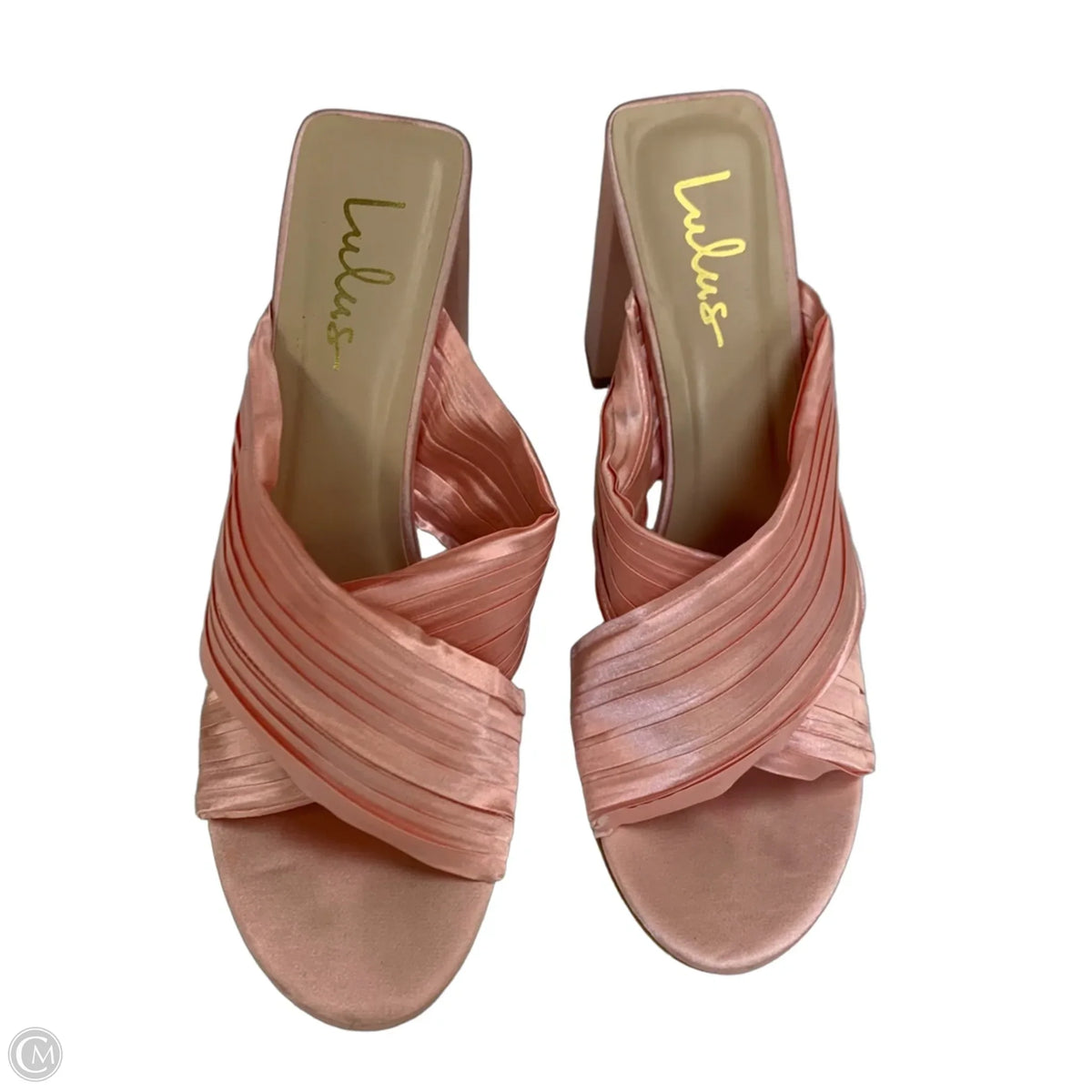 Sandals Heels Block By Lulus In Pink, Size: 11