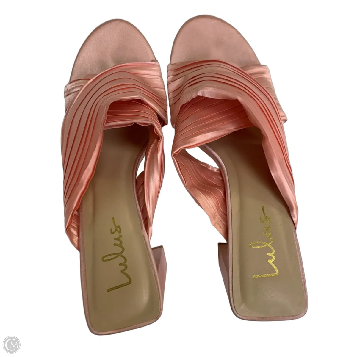 Sandals Heels Block By Lulus In Pink, Size: 11