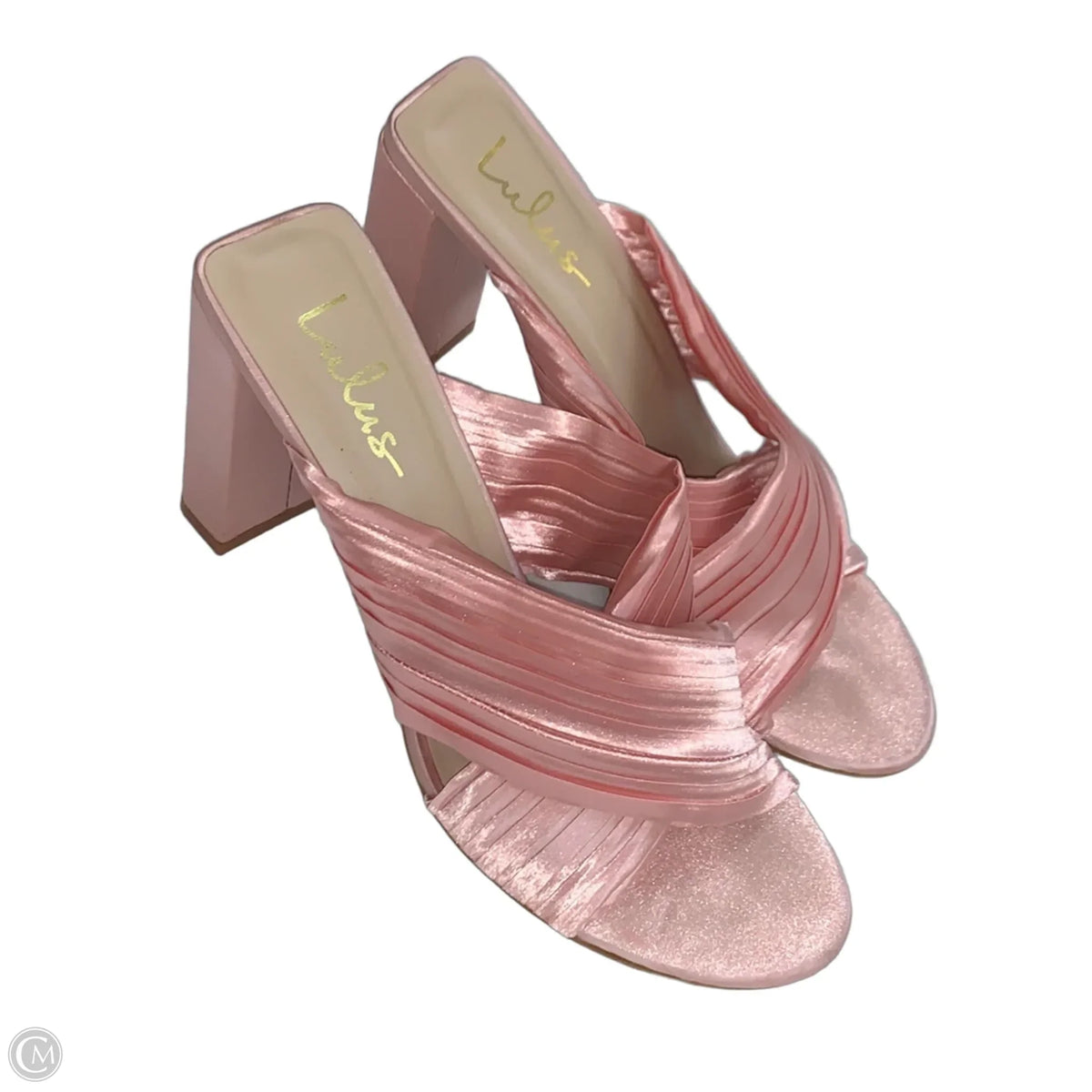Sandals Heels Block By Lulus In Pink, Size: 11