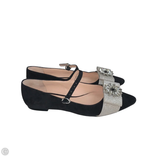Shoes Flats By J. Crew In Black & Silver, Size: 7