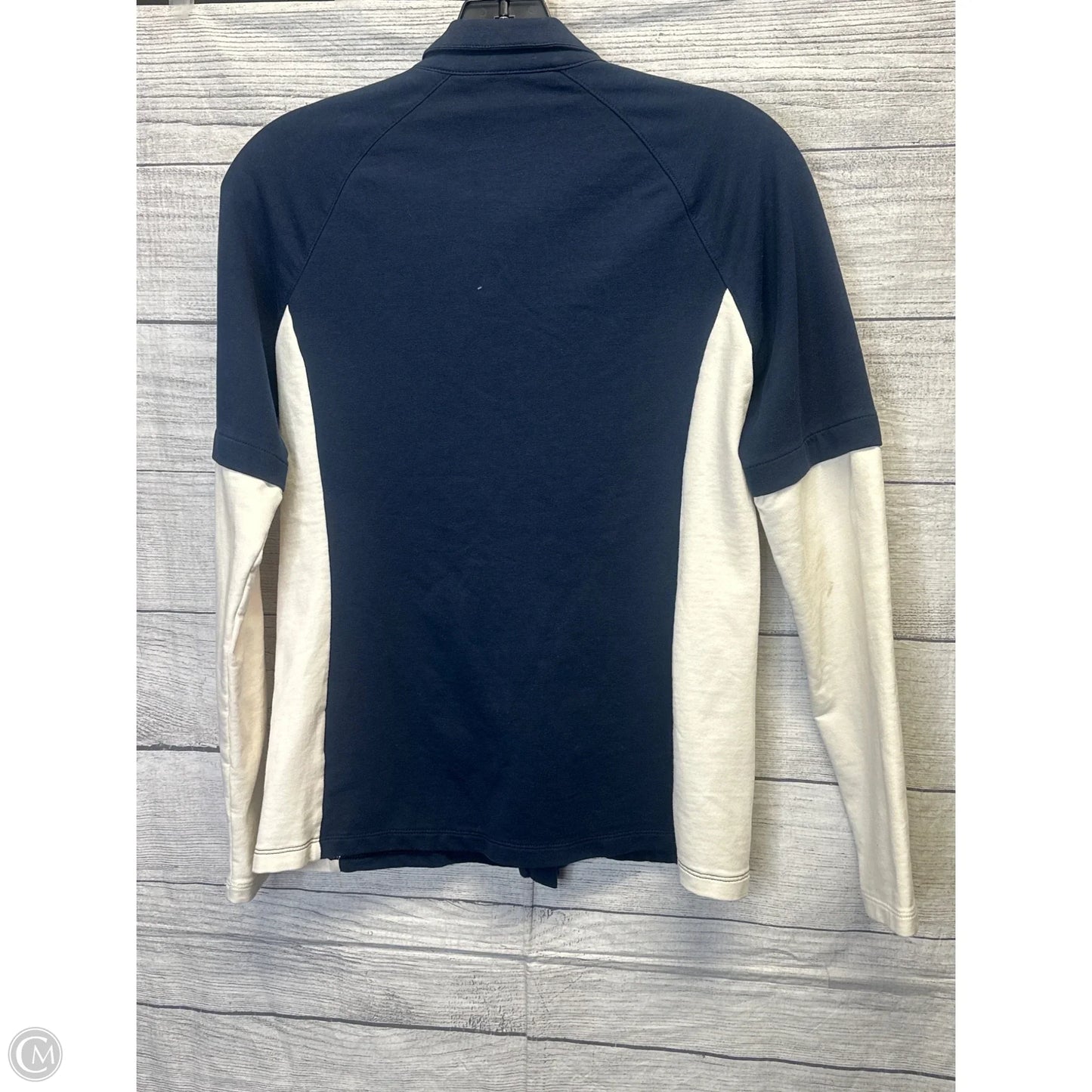 Athletic Jacket By Lauren By Ralph Lauren In Blue & White, Size: Xs