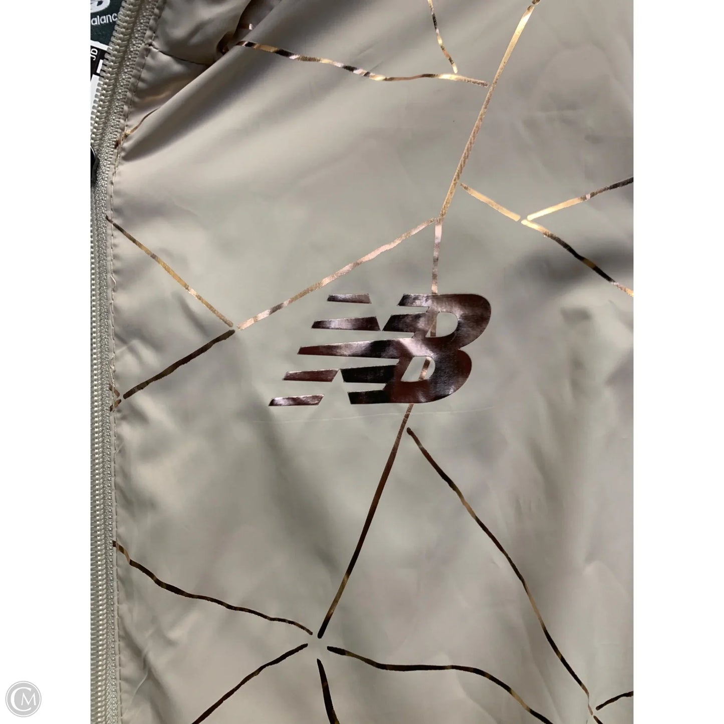 Jacket Windbreaker By New Balance In Beige, Size: S