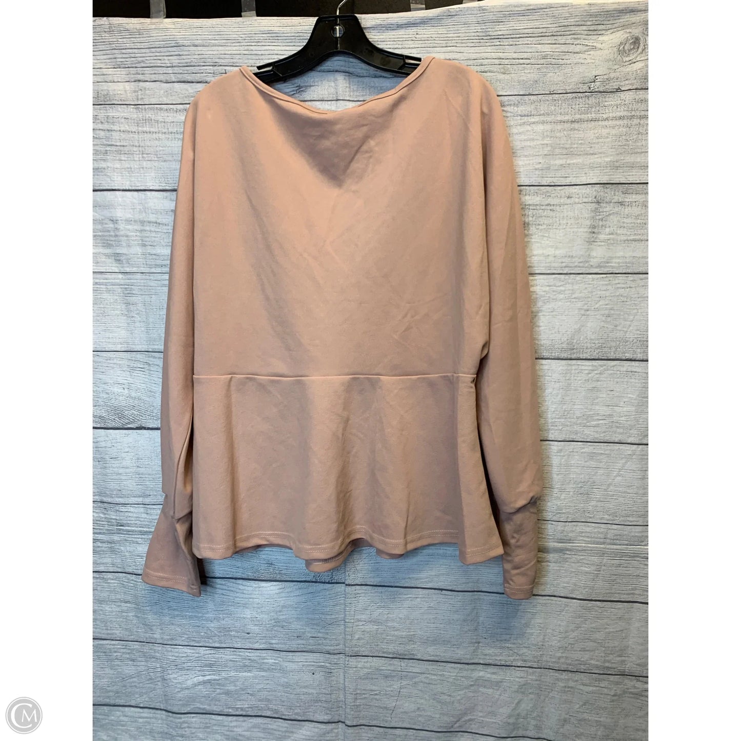 Blouse Long Sleeve By Shein In Pink, Size: 2x