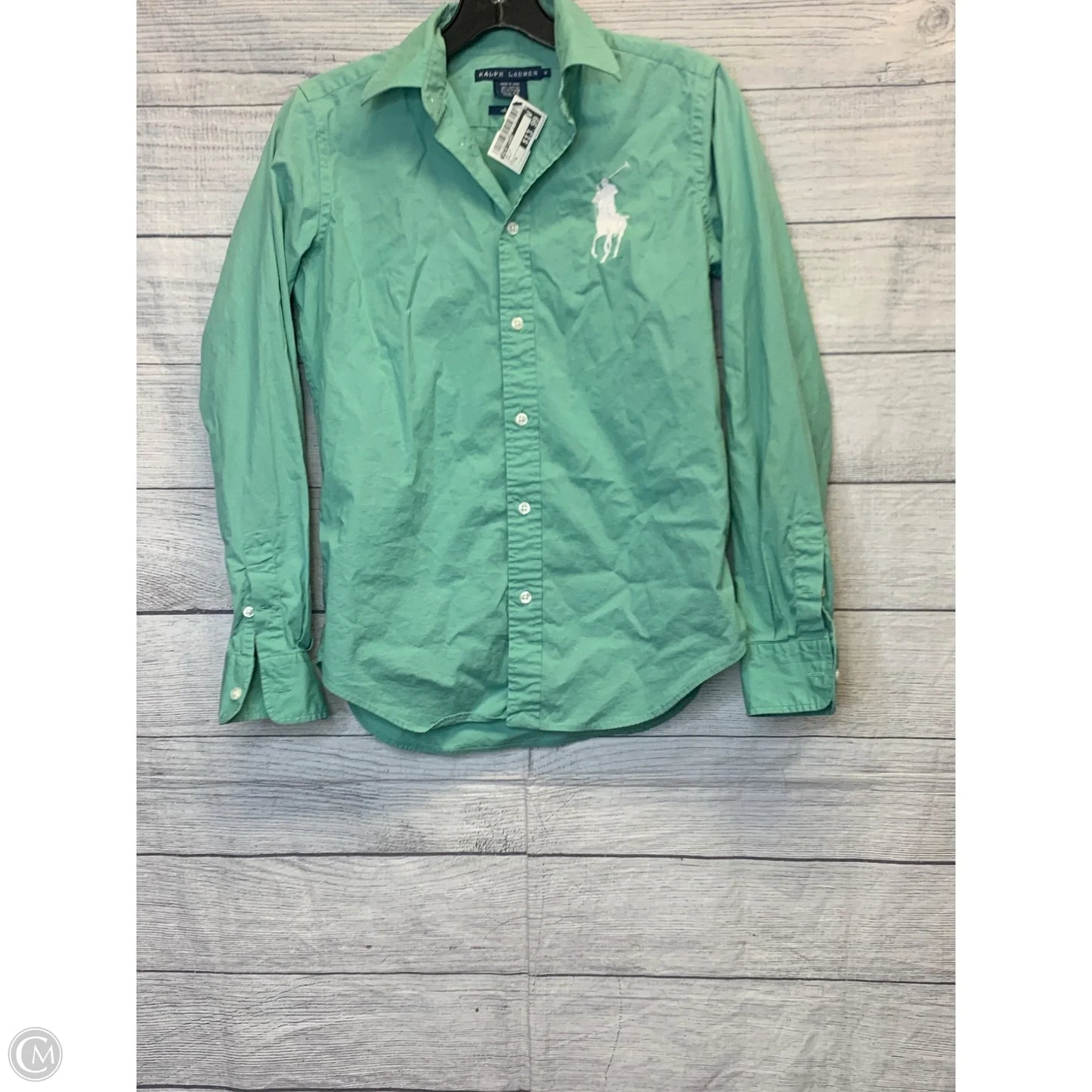 Top Long Sleeve By Ralph Lauren In Green, Size: 8