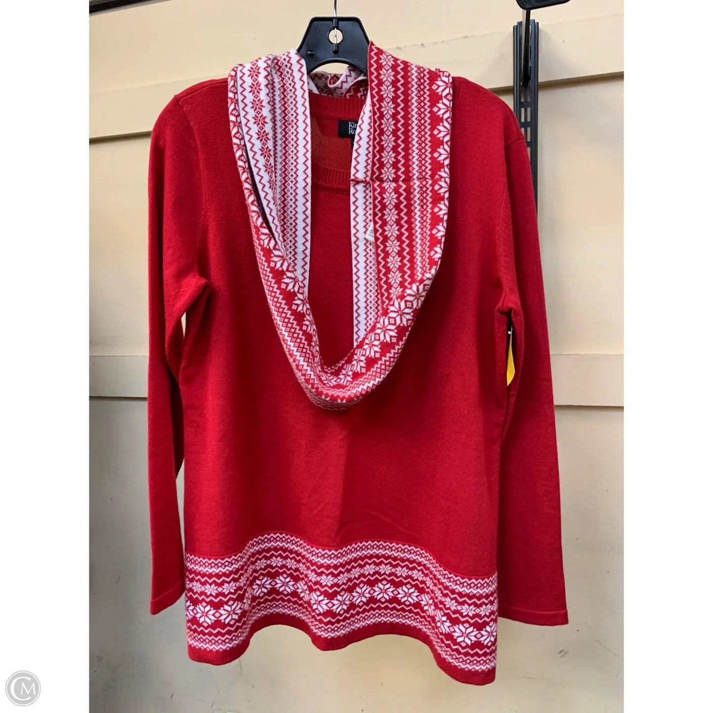 Sweater By Kim Rogers In Red & White, Size: Lp