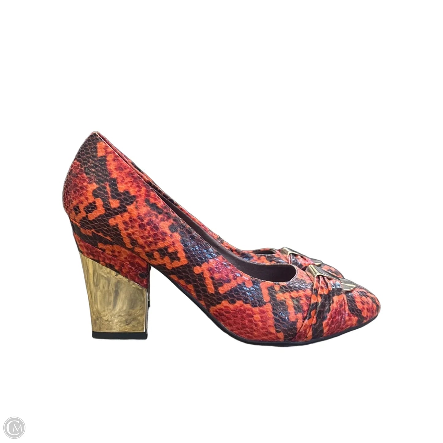 Shoes Heels Kitten By Andiano In Snakeskin Print, Size: 7.5