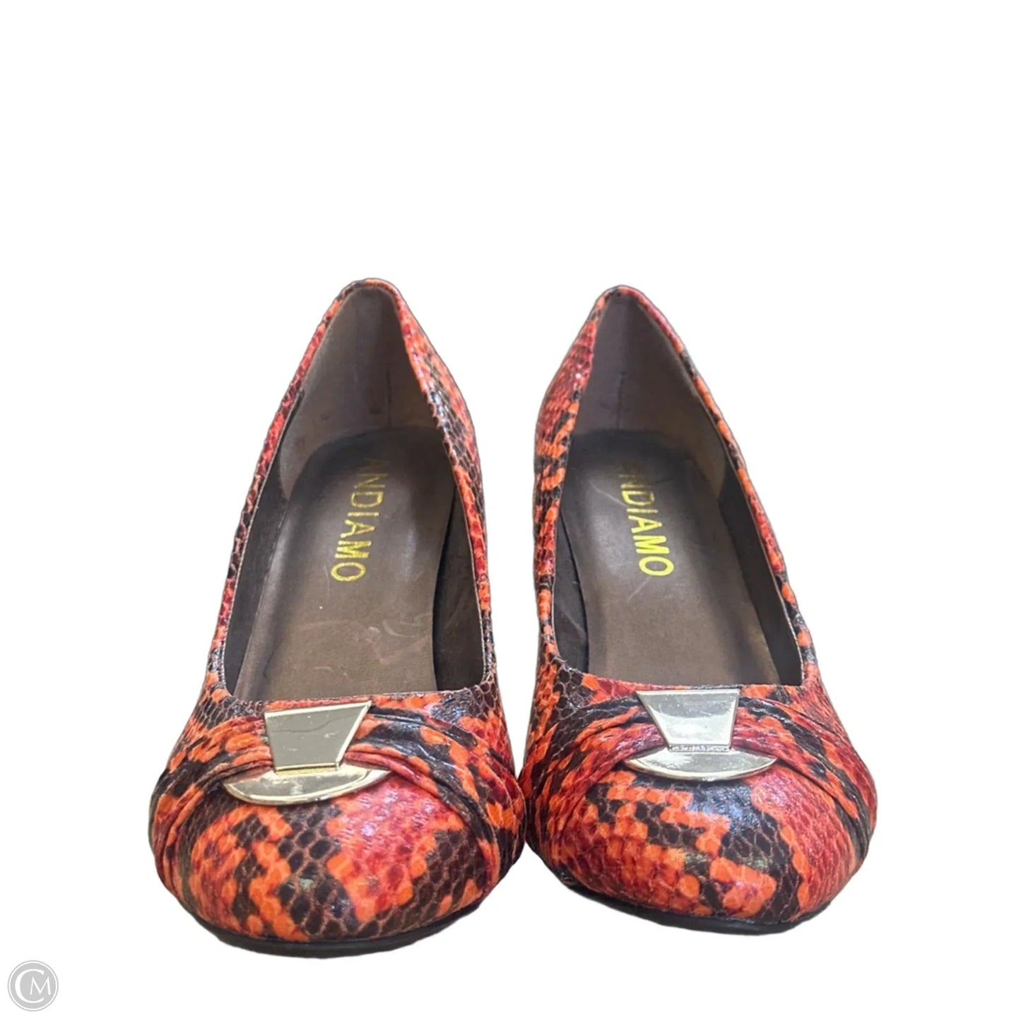Shoes Heels Kitten By Andiano In Snakeskin Print, Size: 7.5