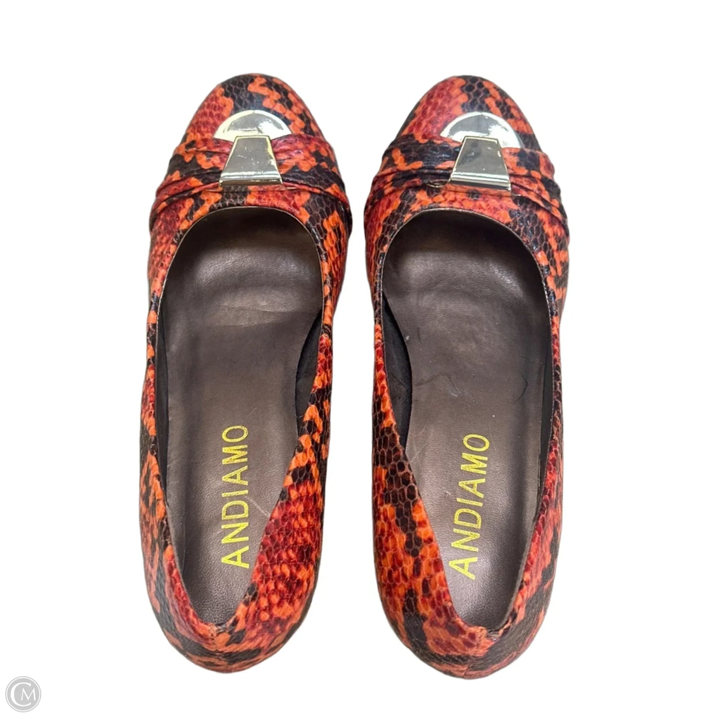Shoes Heels Kitten By Andiano In Snakeskin Print, Size: 7.5