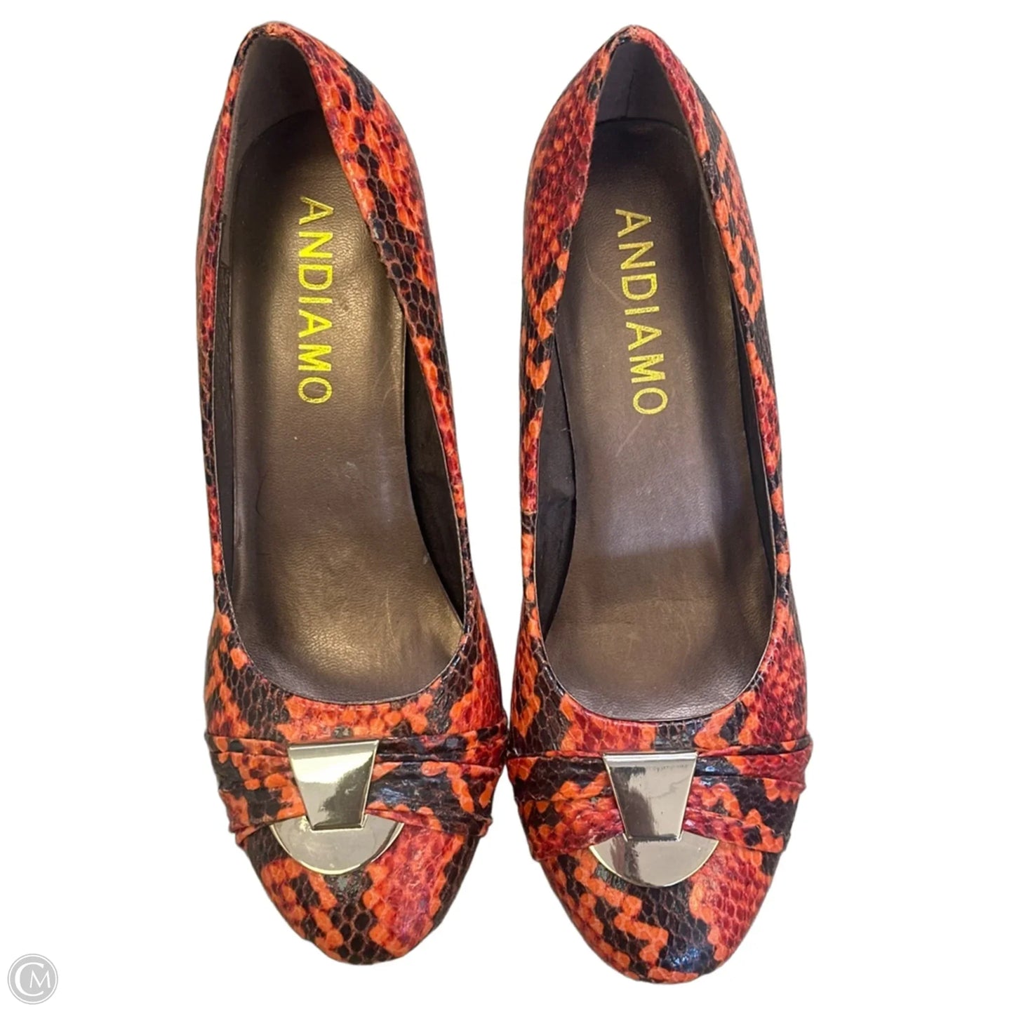 Shoes Heels Kitten By Andiano In Snakeskin Print, Size: 7.5