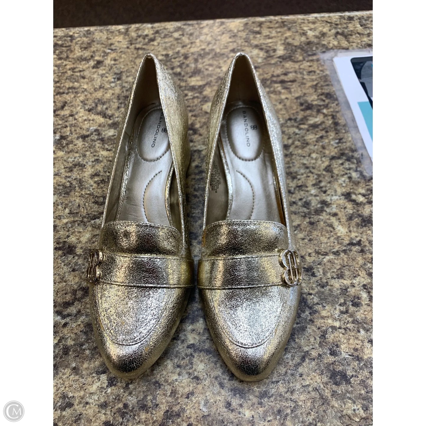 Shoes Heels Block By Bandolino In Gold, Size: 8