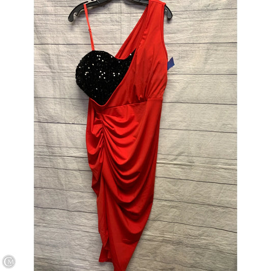 Dress Party Midi By Cmf In Black & Red, Size: 1x