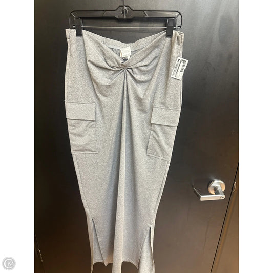Skirt Maxi By Shein In Grey, Size: 1x