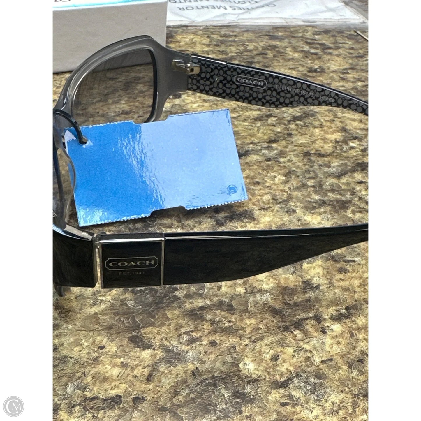 Sunglass Case Designer By Coach, Size: Small