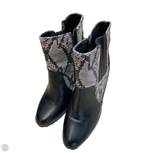 Boots Ankle Heels By Shoedazzle In Snakeskin Print, Size: 10