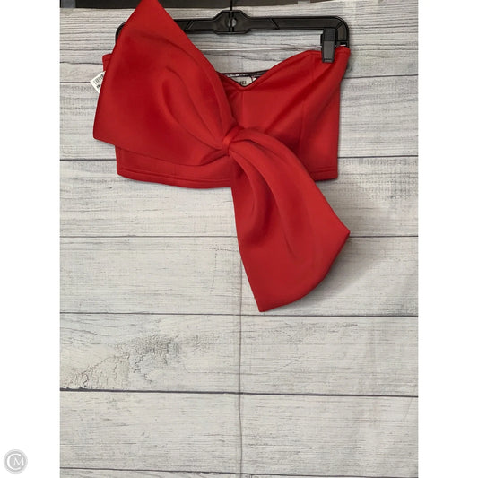 Blouse Sleeveless By Cmf In Red, Size: M