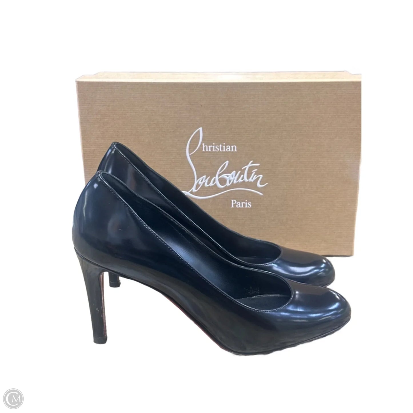 Shoes Luxury Designer By Christian Louboutin In Black, Size: 8