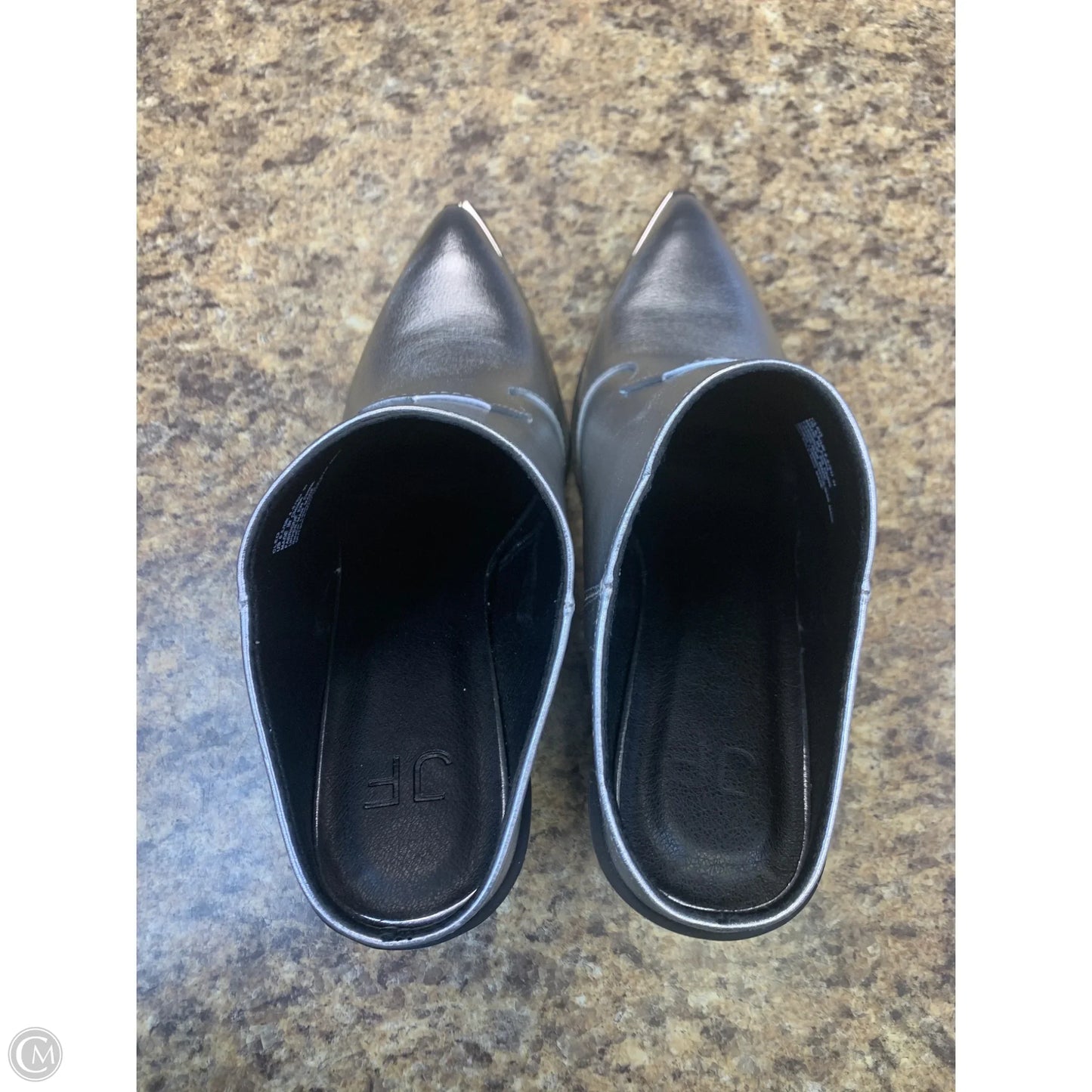 Shoes Heels Block By Jf In Silver, Size: 6.5