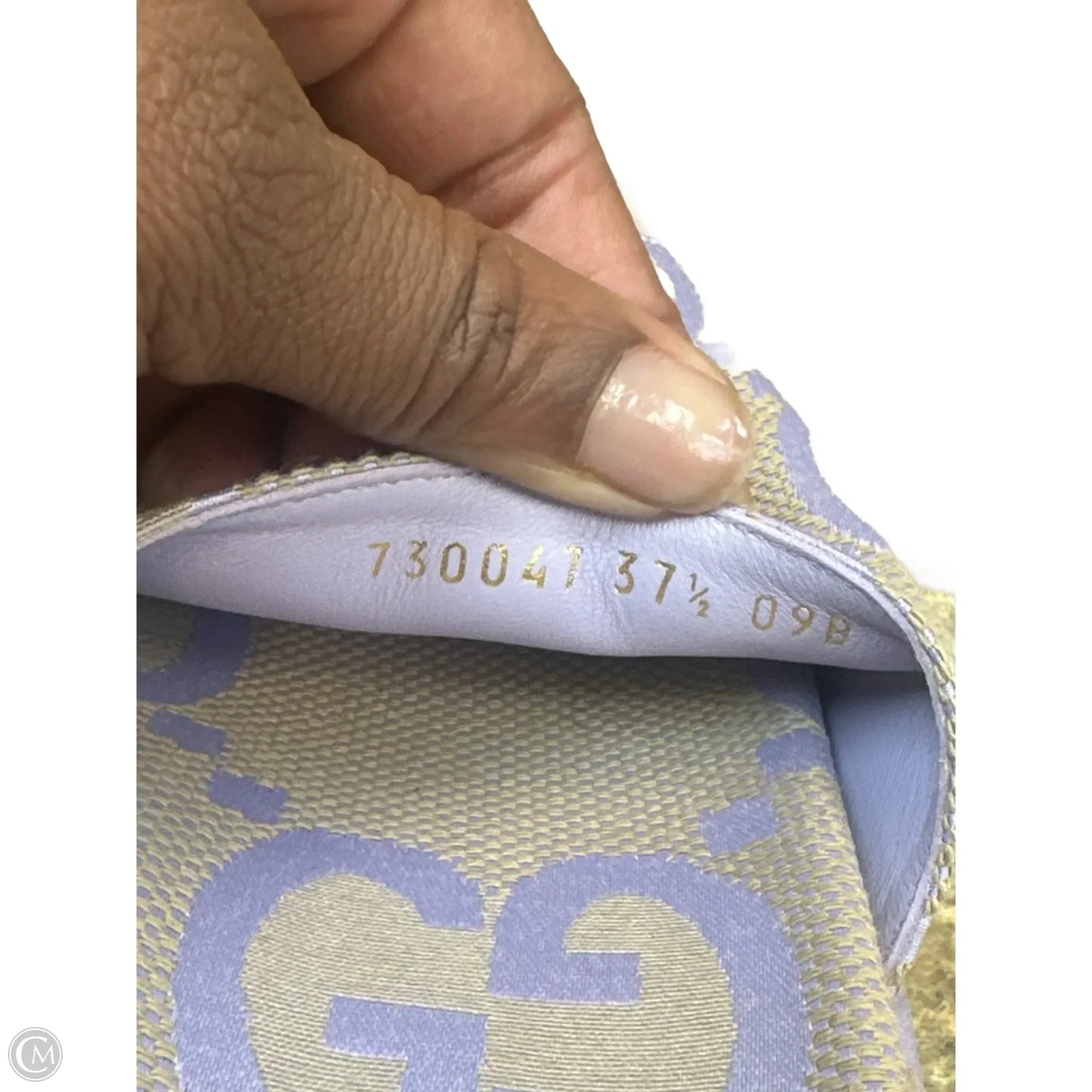 Shoes Luxury Designer By Gucci In Purple, Size: 37.5