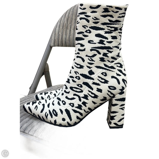 Boots Ankle Heels By Azalea Wang In Animal Print, Size: 11