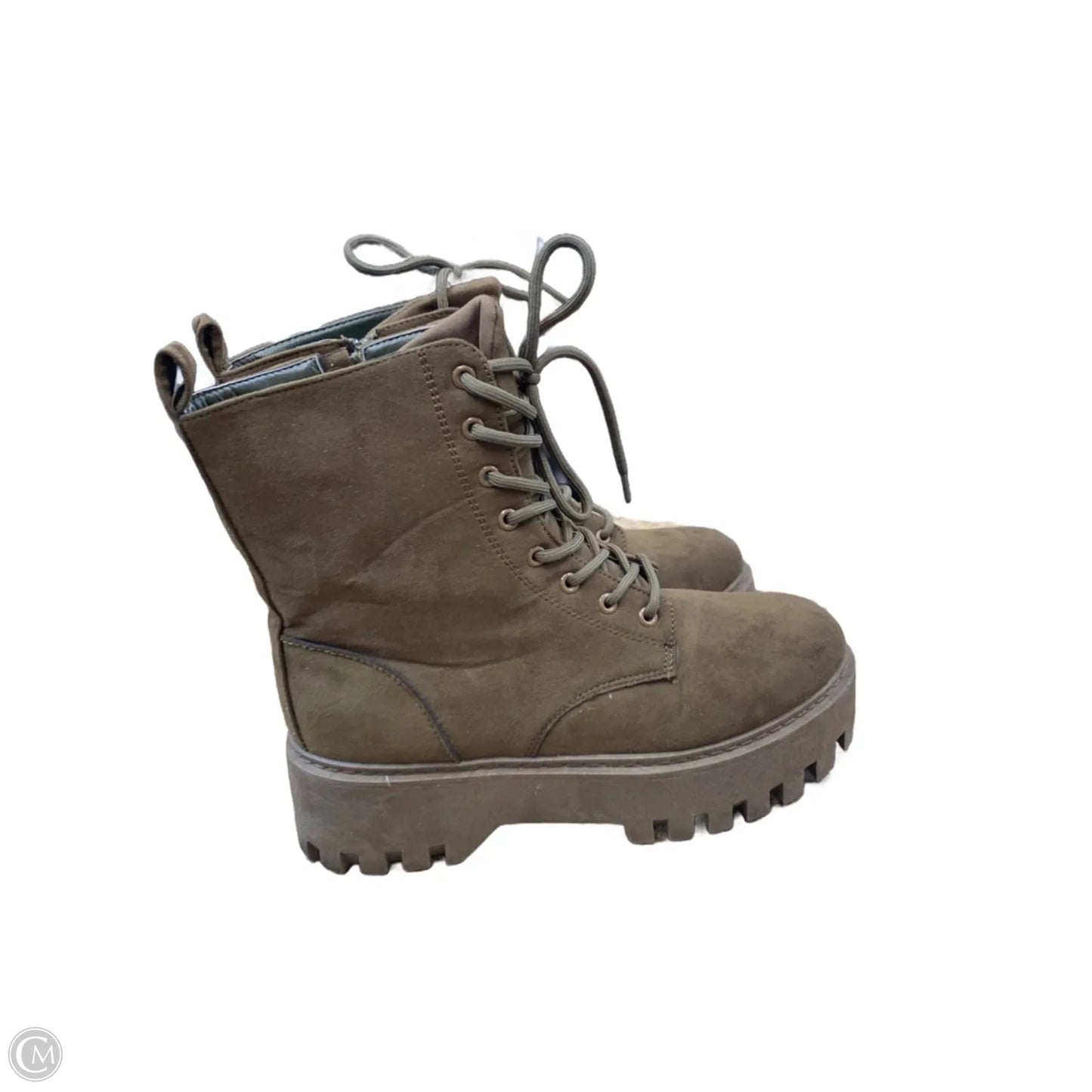 Boots Combat By Rouge In Green, Size: 11