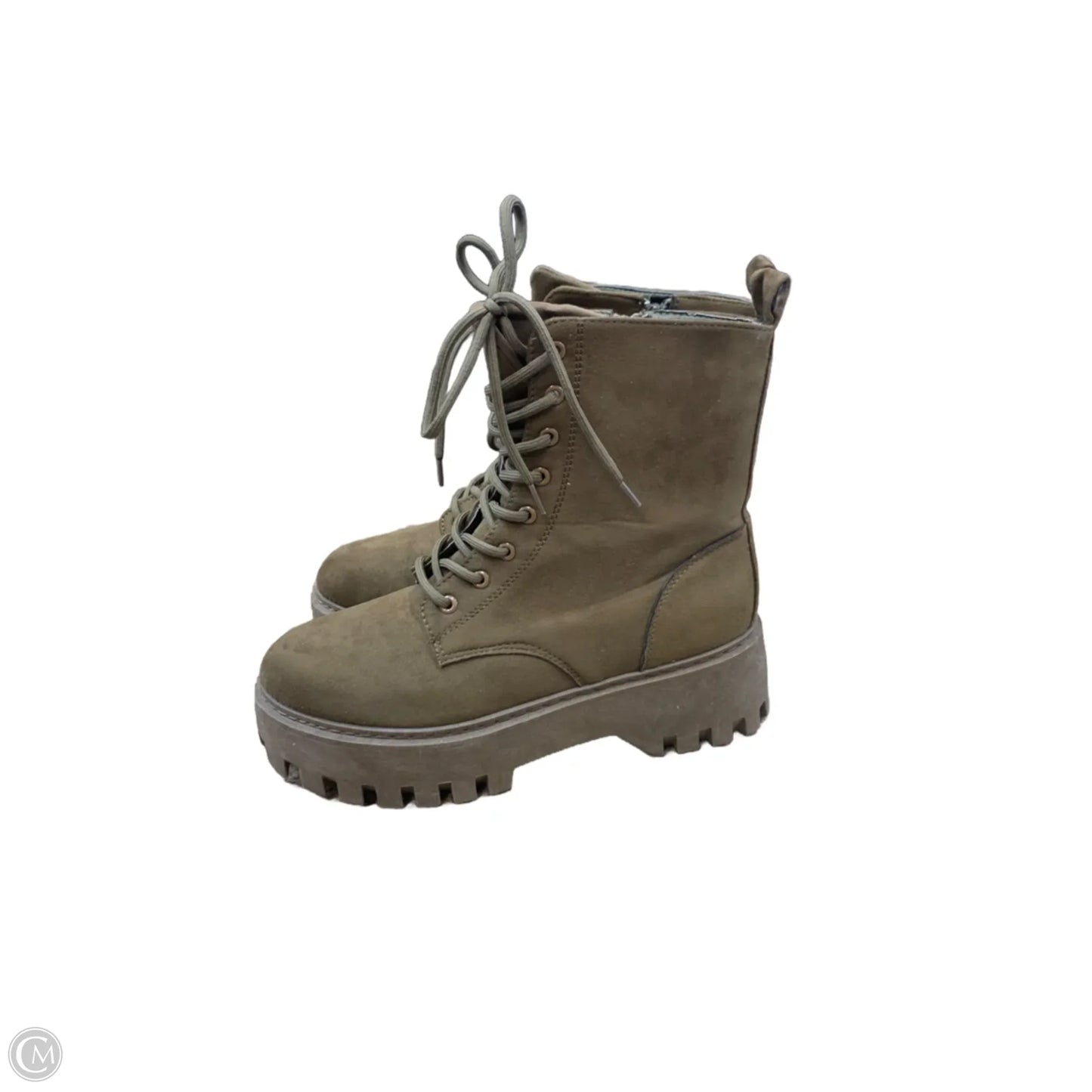 Boots Combat By Rouge In Green, Size: 11