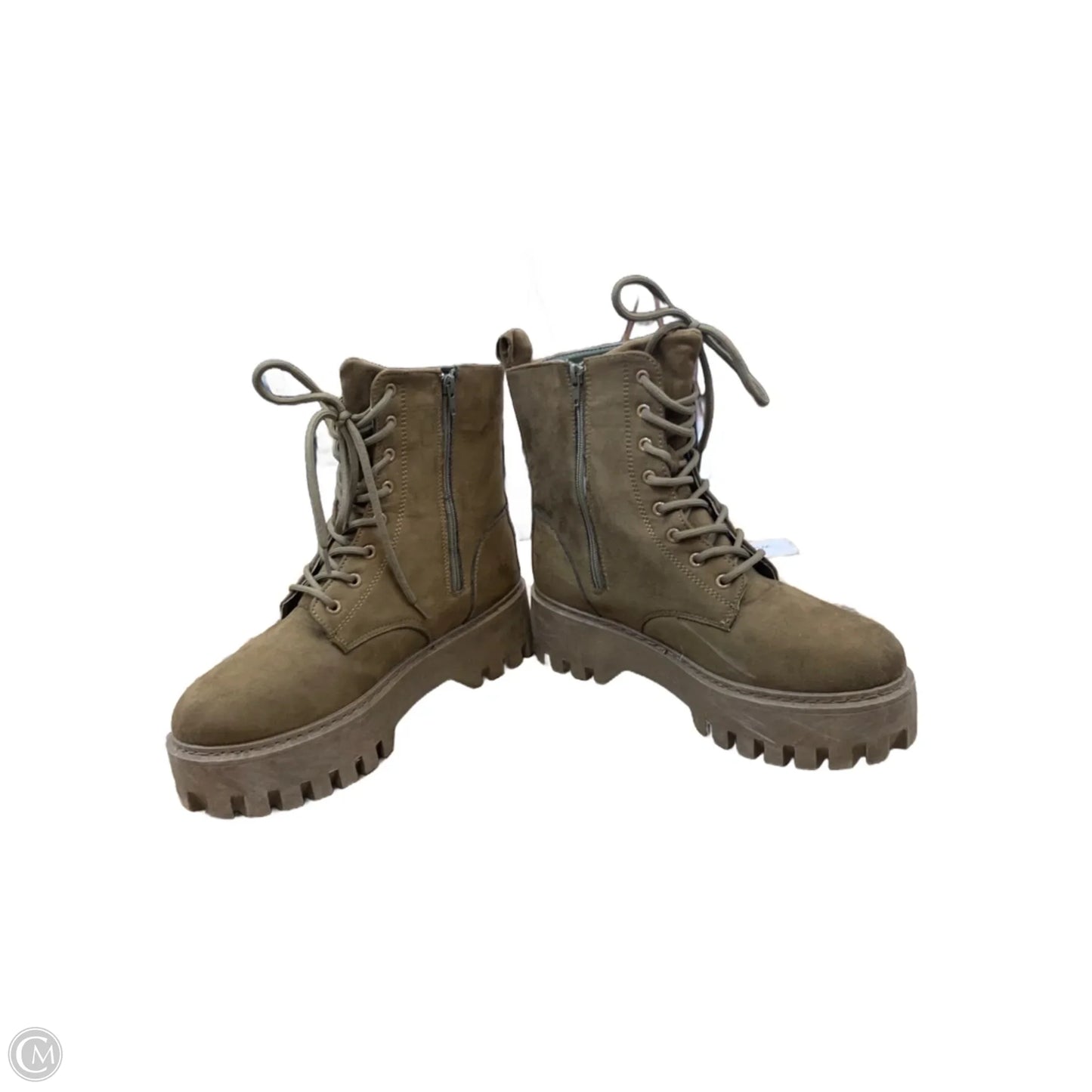 Boots Combat By Rouge In Green, Size: 11