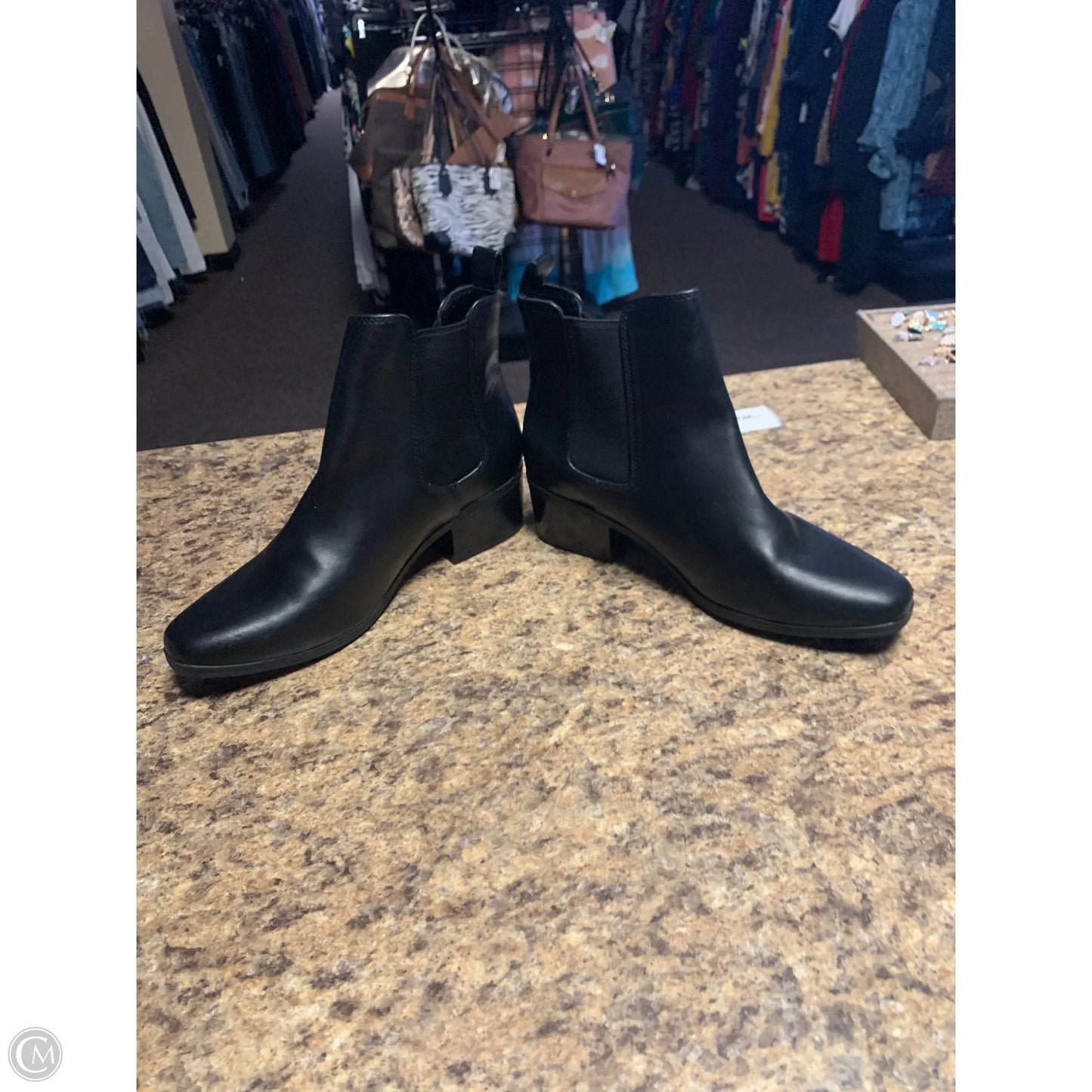 Boots Ankle Flats By A New Day In Black, Size: 9.5