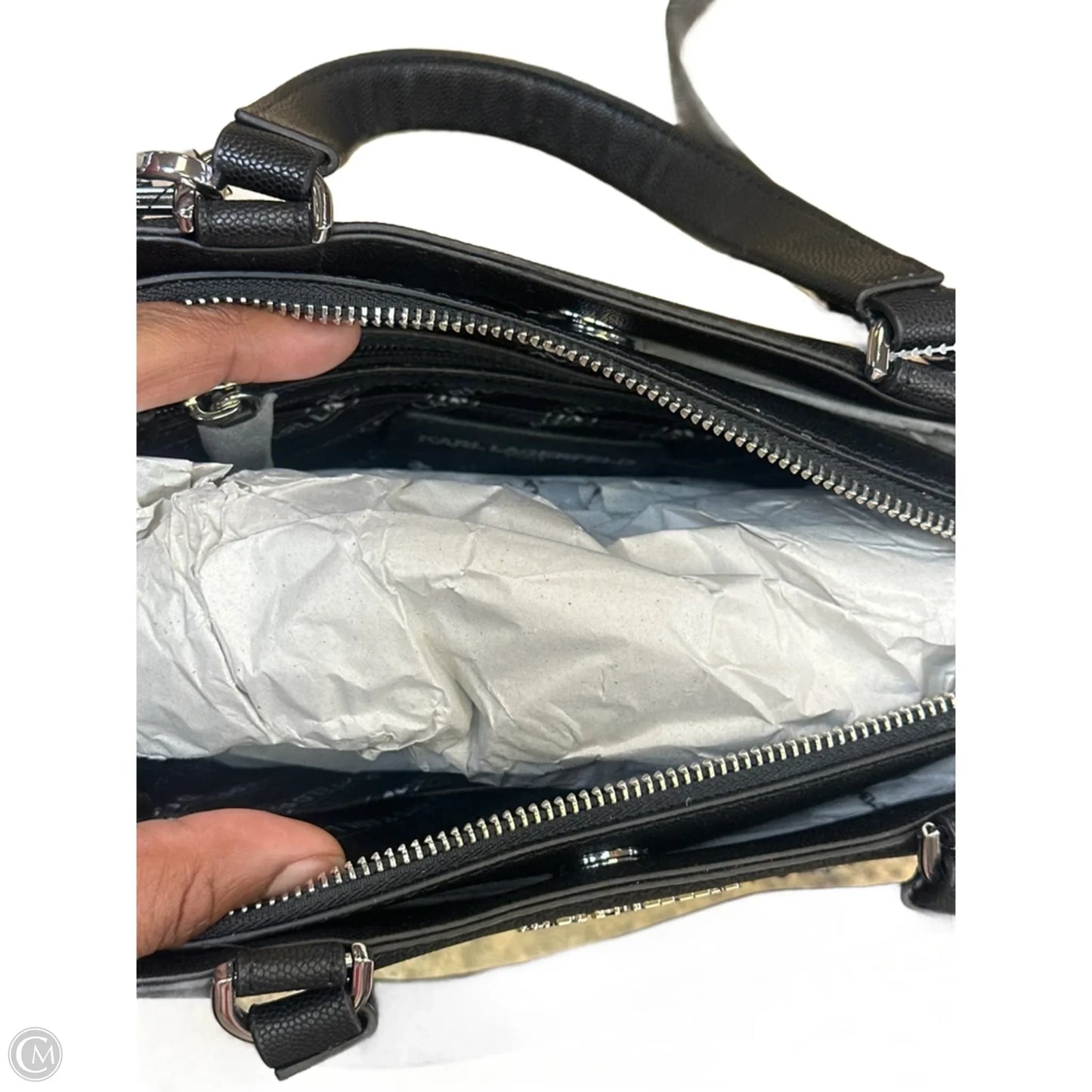 Handbag Designer By Karl Lagerfeld, Size: Medium